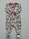 Carter's White Penguin Print Zip Up Fleece Sleeper