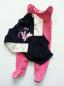 2 Piece Baby Gap Pink/Navy Blue/White "Snow Bunny"