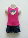 2 Piece Jumping Beans Fuchsia Monkey Outfit sz 12 