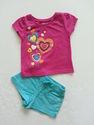 2 Piece Garanimals/Carter's Fuchsia/Blue Hearts Ou