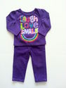 2 Pc Garanimals/Healthtex LS Purple "Laugh, Love, 