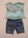 2 Piece Nursery Rhyme/Baby Q Blue Butterfly Outfit