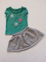 2 Piece Dressy Circo Green/Gray Stars/Hearts Outfi