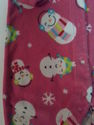 Carter's Hot Pink Snap Up Fleece Snowman Sleeper s