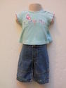 2 Piece Nursery Rhyme/Baby Q Blue Butterfly Outfit