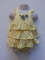 Just One You Sleeveless Yellow/White Polka Dot Rom