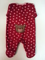 Just One You Red/Pink Polka Dot Teddy Bear Snap Up