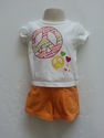 2 Piece Garanimals/Carter's White/Orange Peace Lov