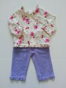 2 Piece Children's Place Long Sleeve Velour Floral