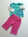 2 Piece Circo Long Sleeve Striped Star Teal/Pink O