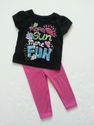 2 Piece Garanimals Black/Pink "More Sun More Fun" 