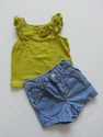 2 Piece Cherokee Yellow-Green/Denim Outfit sz 12 M