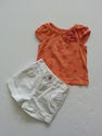 2 Piece Cherokee Orange/White Polka Dot Outfit sz 