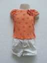 2 Piece Cherokee Orange/White Polka Dot Outfit sz 