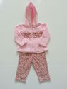 2 Piece Baby Togs Hooded Pink Leopard Print Fleece