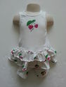 2 Piece Primp White w/ Heart-Shaped Cherries Outfi