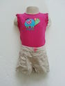 2 Piece Jumping Beans Fuchsia/Khaki "Little Cutie"