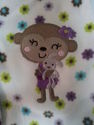 Just One You White/Purple Flower Print Monkey Snap