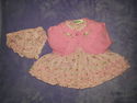 George Pink Flower Print Dress w/ Diaper Cover and