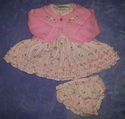 George Pink Flower Print Dress w/ Diaper Cover and