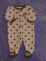 Carters Snap Up Fleece Footed Polka Dot Sleeper sz