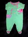 BabiesRUs Green/Pink Elephant/Butterflies Snap Up 