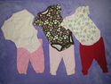 6 Piece Girl's Clothes sz 0-3 mo Brands include Ol