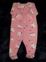 Baby 8 Salmon Poodle Zip Up Fleece Footed Sleeper 