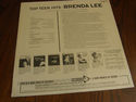 ALBUM - BRENDA LEE " TOP TEEN HITS " 1965  EXC CON