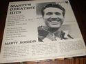 ALBUM - MARTY ROBBINS " GREATEST HITS " 1959 RELEA