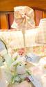 Mini Candlestick Lamp with Plaid Bow