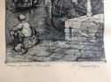 Antique 1905 Etching Venice Gondola Venezia Oil Pa