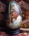 Antique Handpainted Russian Wood Egg Matryoshka Do