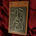 Hero Fight Wild Wolf  Hungarian Poetry Art Antique