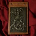 Hero Fight Wild Wolf  Hungarian Poetry Art Antique