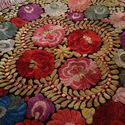 Antique Large Matyo Embroidered Handmade Tableclot