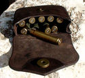 New leather hunter bullet case for belt hungarian 