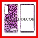 Purple Leopard Cell Phone Case for Motorola XT883 