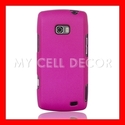 Hot Pink Rubberized Cell Phone Case for LG VS740 A