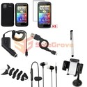 10in1 Black Skin Case Earbud Cable for HTC Sensati