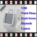 White Watch Mobile Phone Unlocked Touch Tri Band N