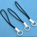 3 Sterling Silver Cell Phone Charm Straps Jewelry 