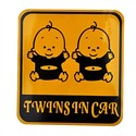 Baby Twins in Car Design Reflective Car Sticker Ca