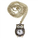 Stylish Europe Owl Design Copper Pocket Watch with