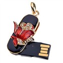 Beautiful 4GB USB Flash Memory Drive Jewelry Rose 