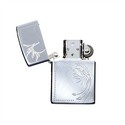 Metallic Oil Lighter with Phoenix Pattern (Silver)