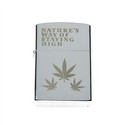 Metallic Maple Leaves Oil Lighter with Protective 