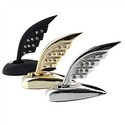 Rotatable Feather Shaped Car Stand Mark with Rhine