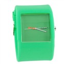 Stylish Square Dial Wrist Watch with Wide Silicone