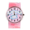 Quartz Wrist Watch with Round Dial & Silicone Watc